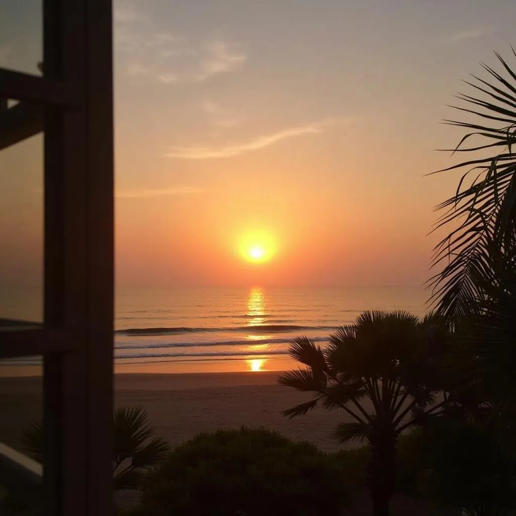 A breathtaking Goa sunset as seen from a beachfront resort