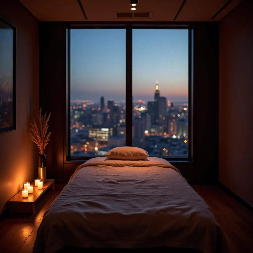 Tranquil spa treatment room at Grand Hyatt Jakarta