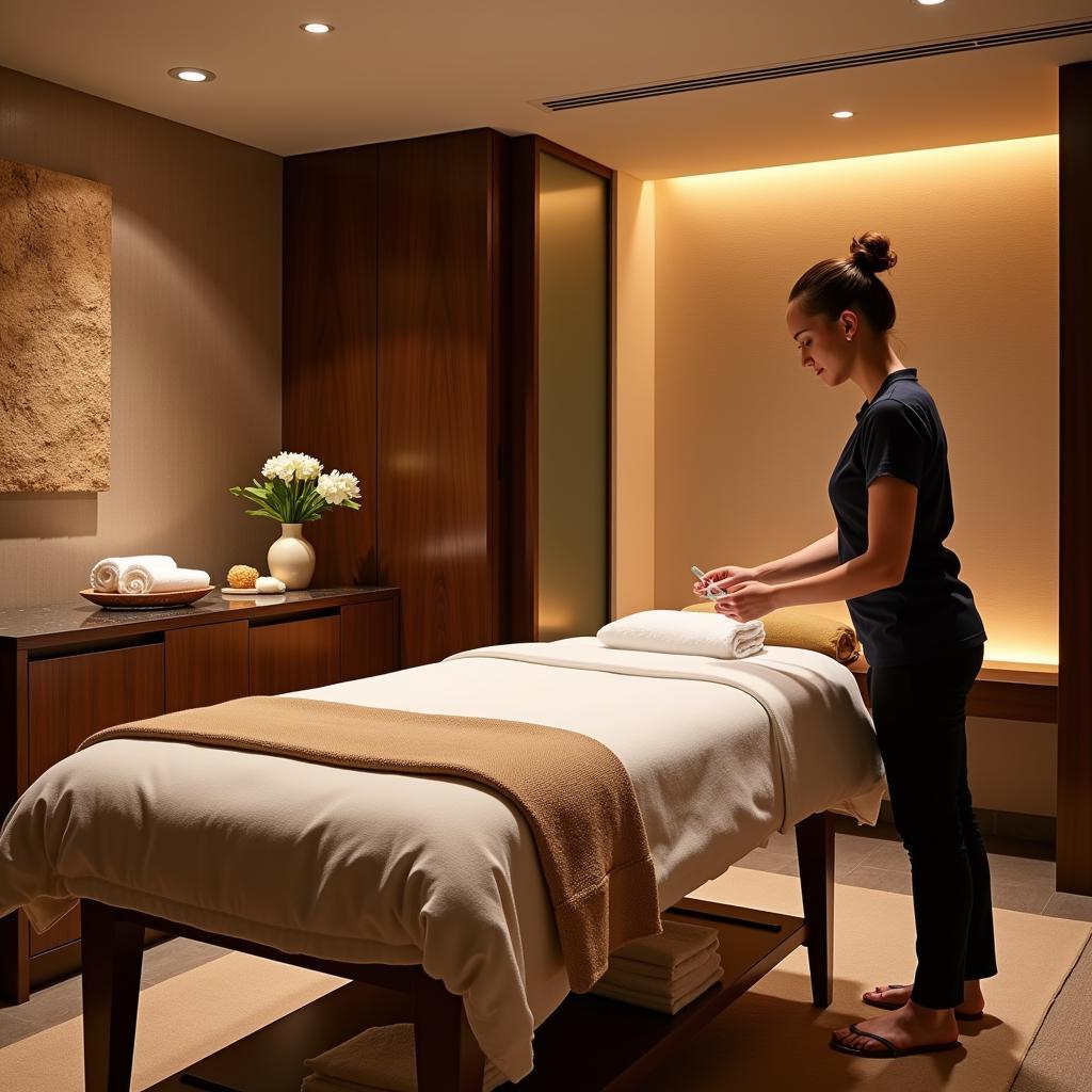 Luxurious Grand Hyatt Spa Treatment Room