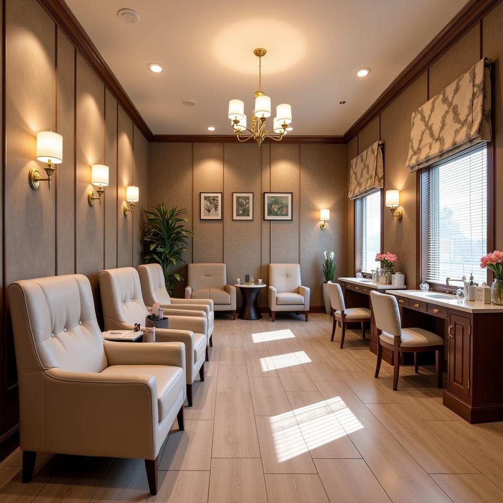 Luxurious Interior of a Grand Nail Spa in Wheaton, IL