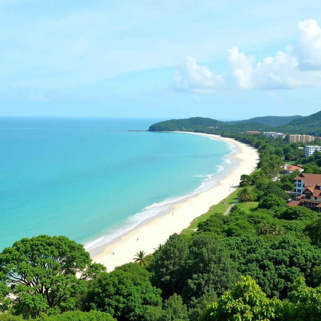 Serene beach view from Green 9 Same Spa & Beach Resort