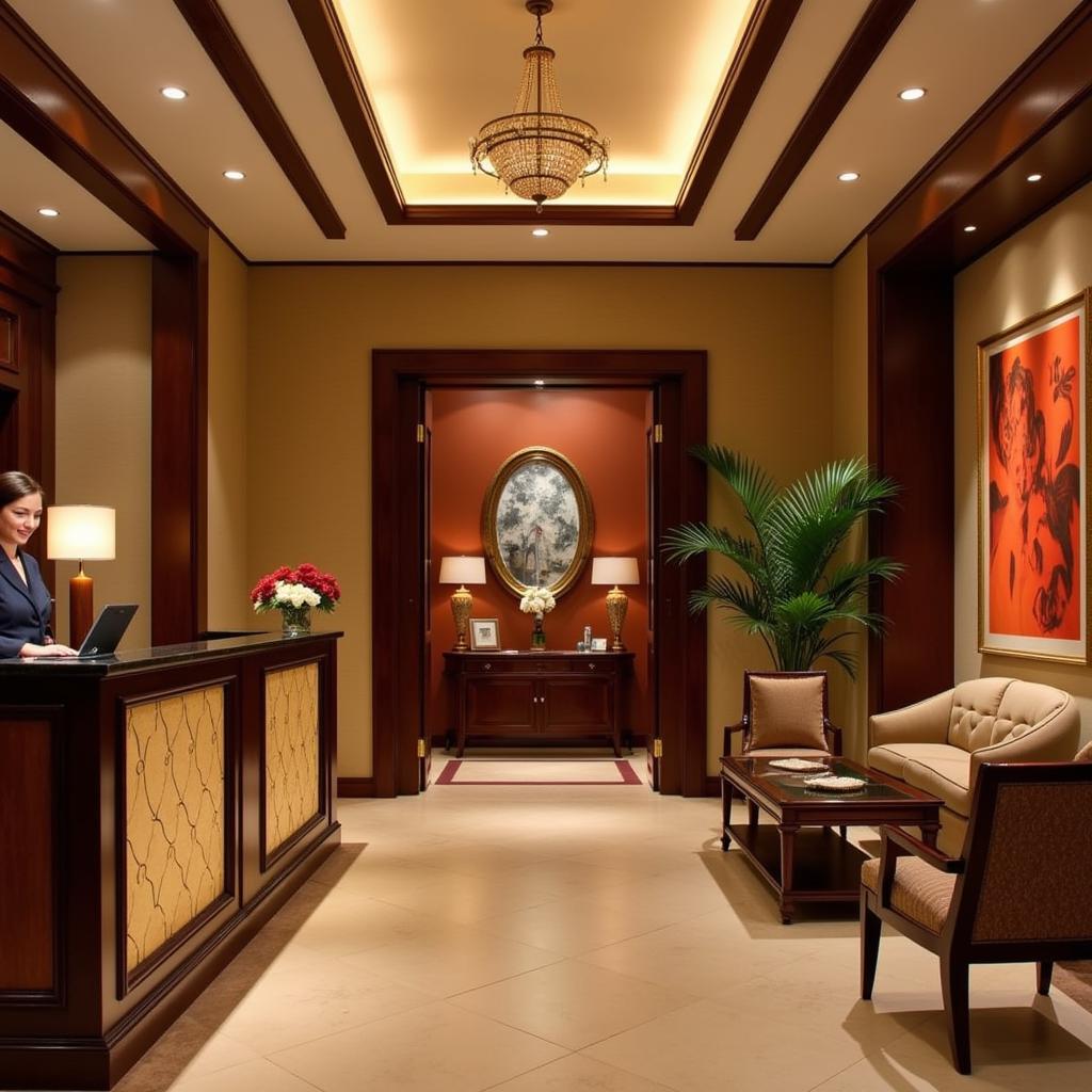 Luxurious Reception Area at Gulf Hotel Bahrain Spa