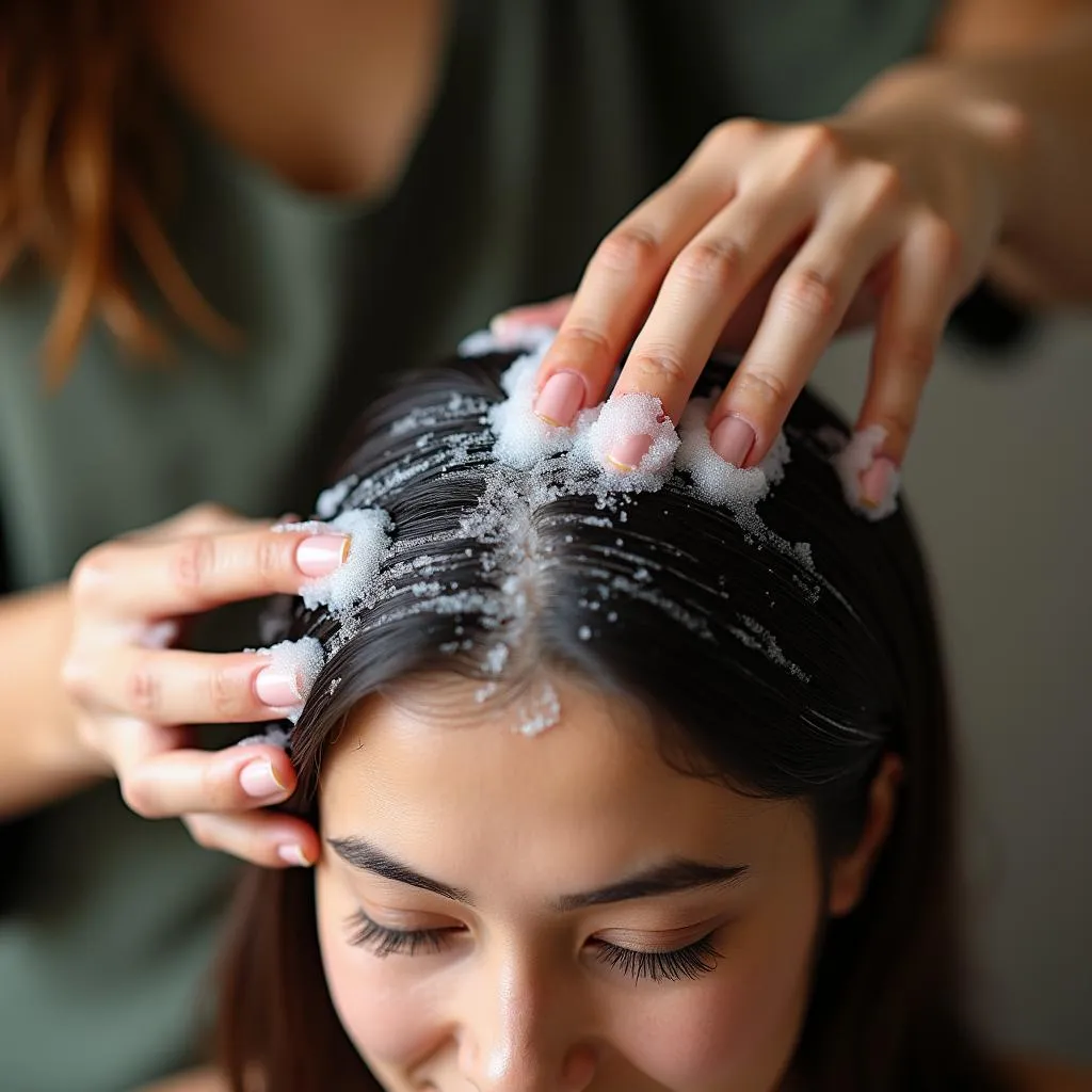 Deep cleansing hair spa treatment for oily scalp