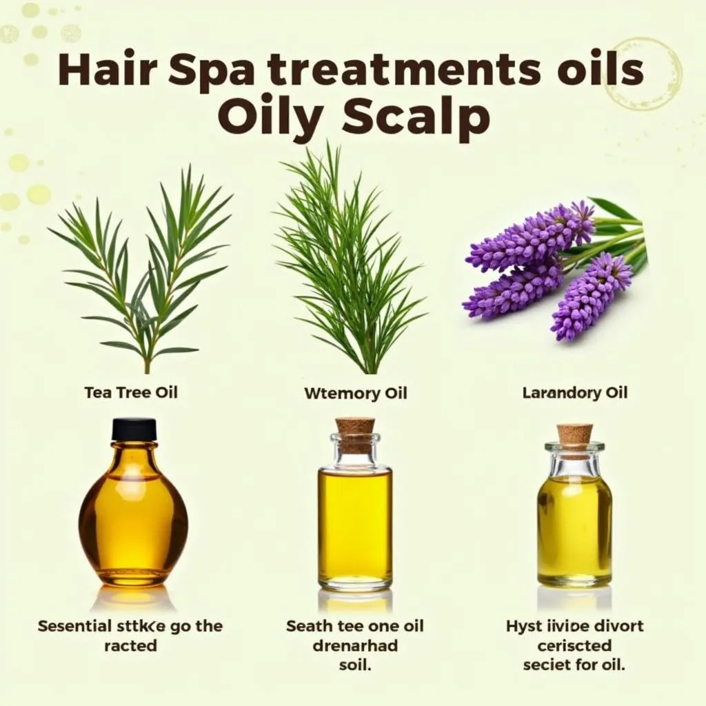 Hair spa treatment with essential oils for oily scalp