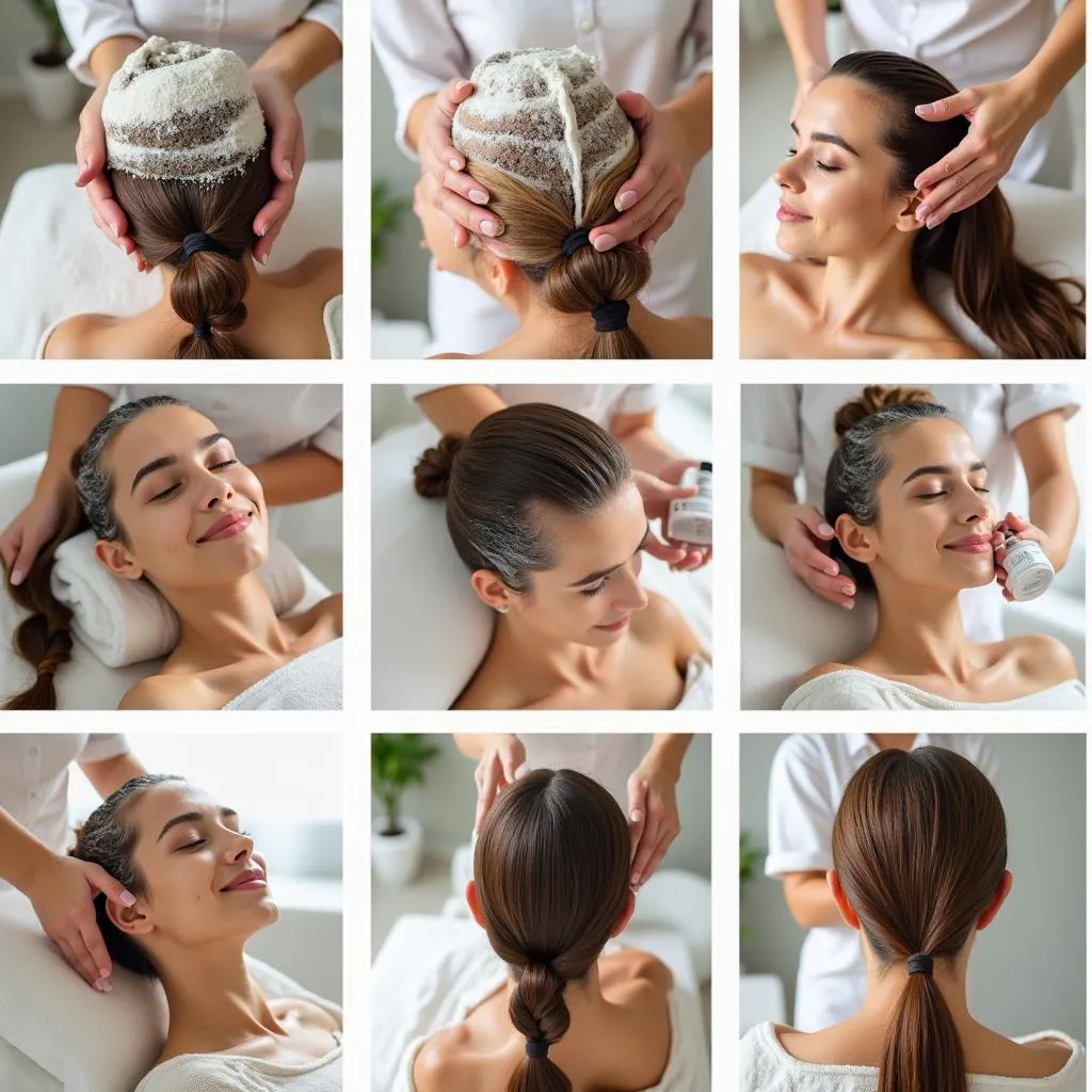 Hair spa treatment steps