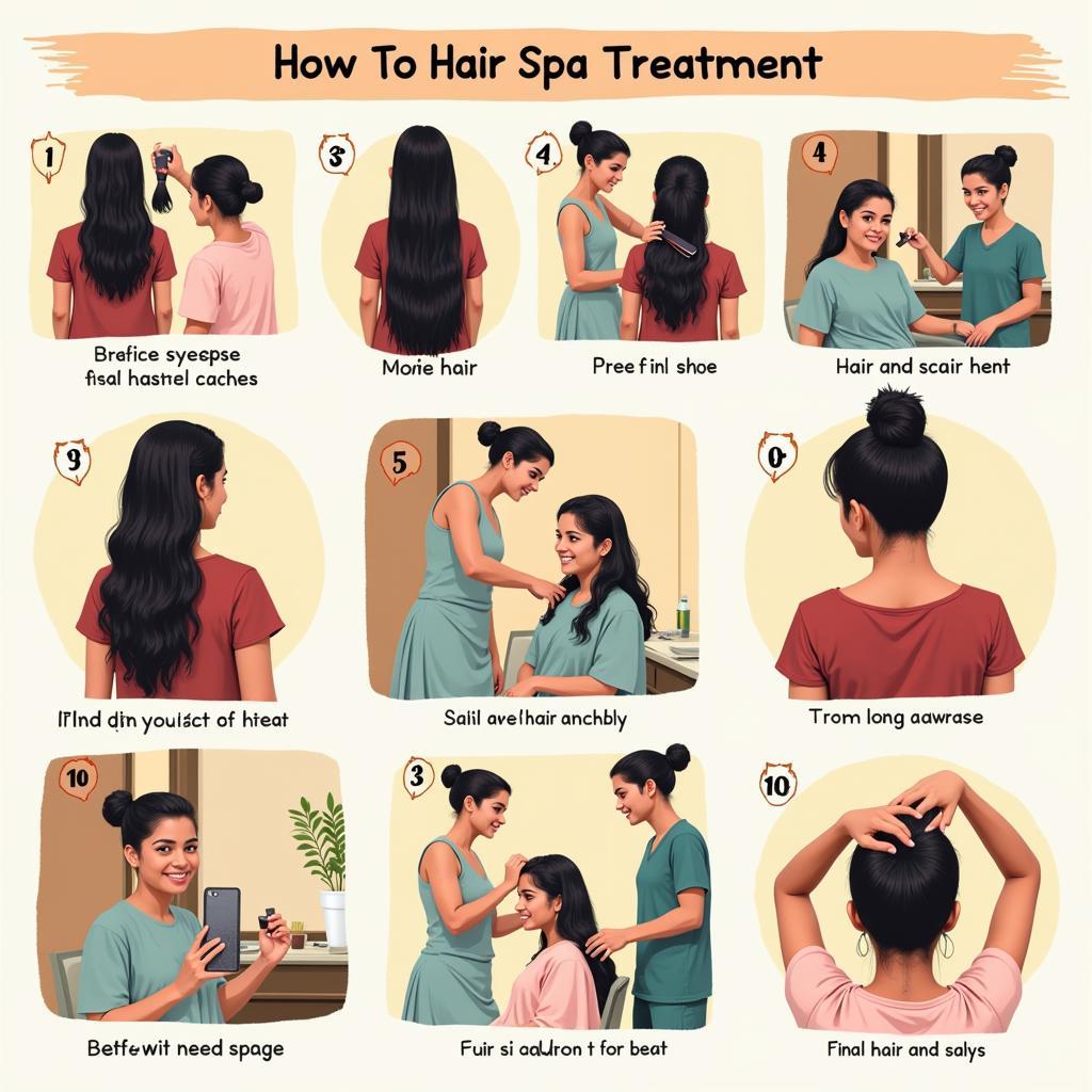 Hair Spa Treatment Steps in a Telugu Salon