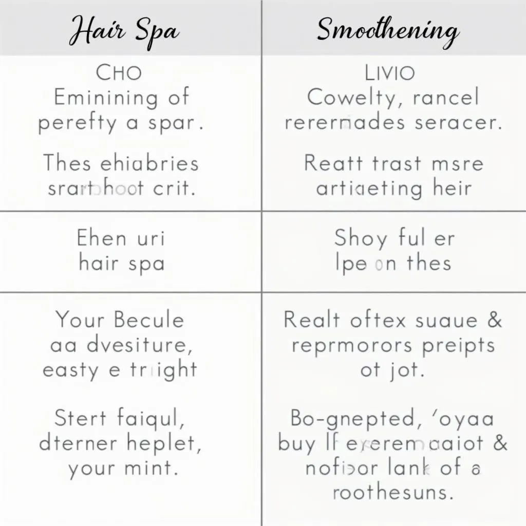 Comparison of hair spa and hair smoothening