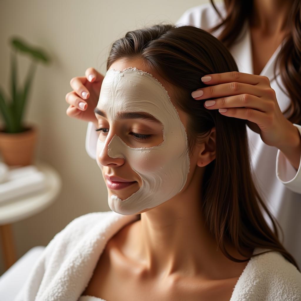 Applying Himalayan Hair Mask