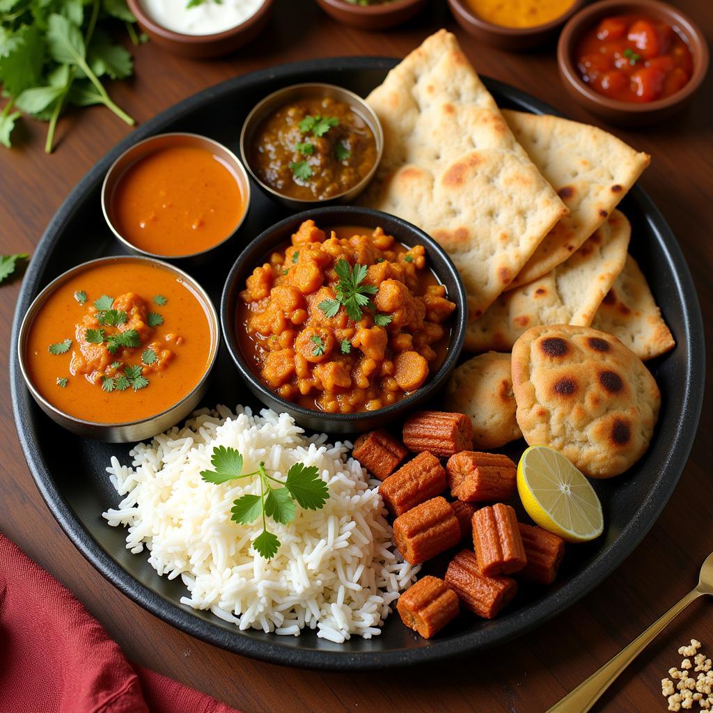 Delectable Indian Food Platter