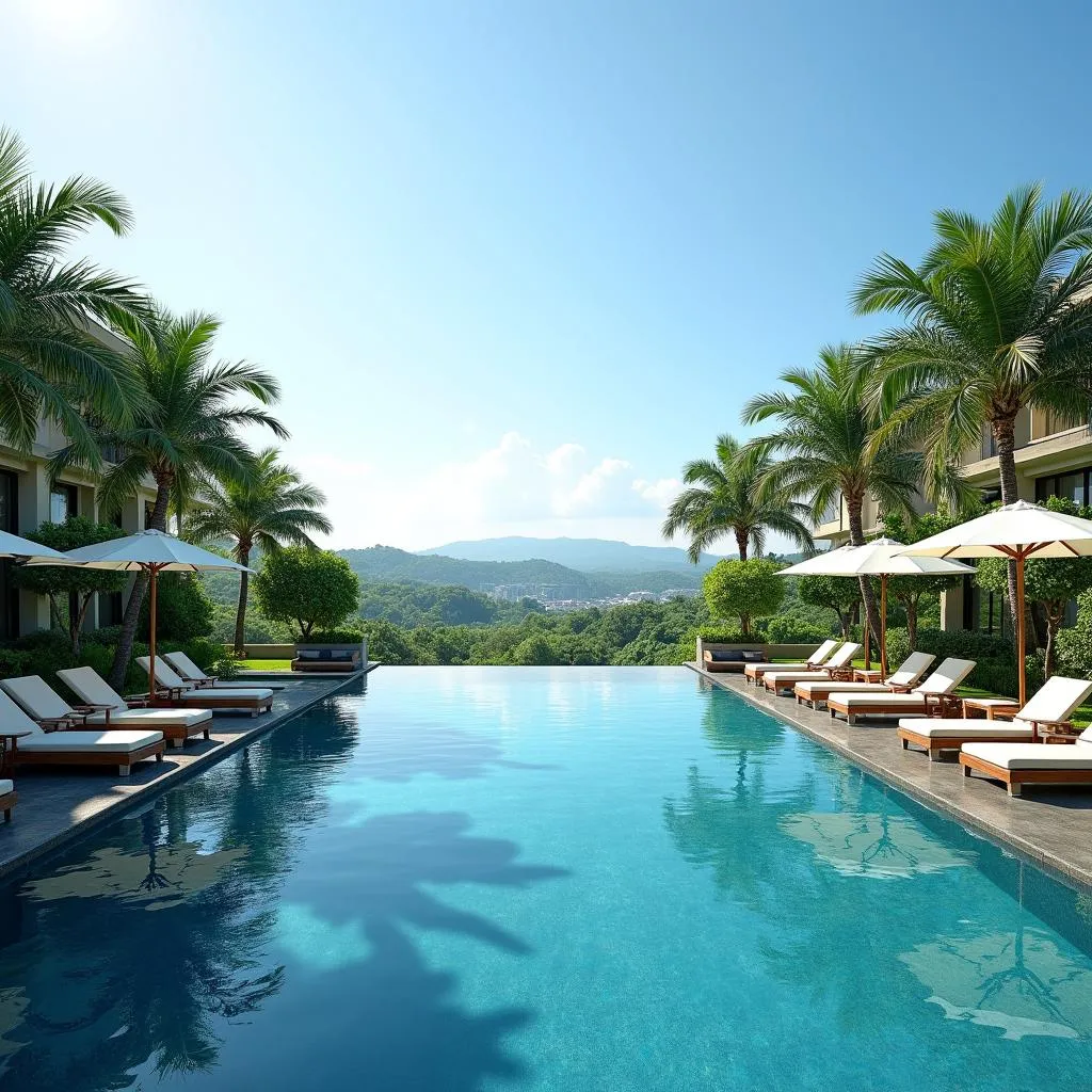 Infinity pool at Asia Gardens Hotel