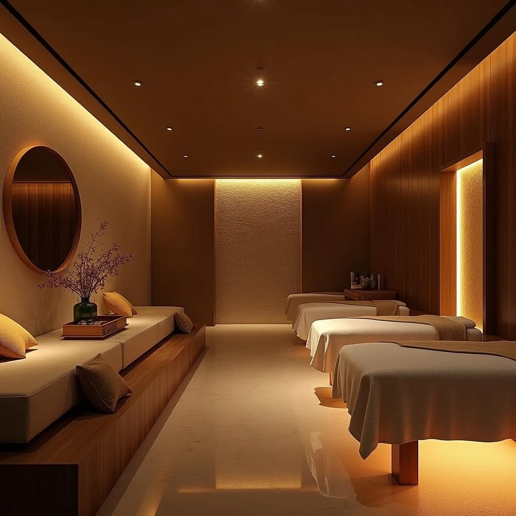 Serene and luxurious spa interior in Madurai