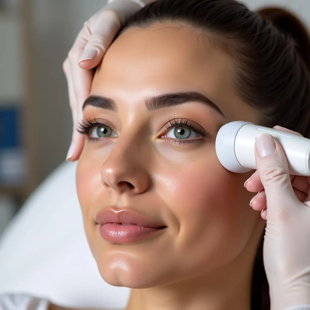 Woman Undergoing IPL Treatment