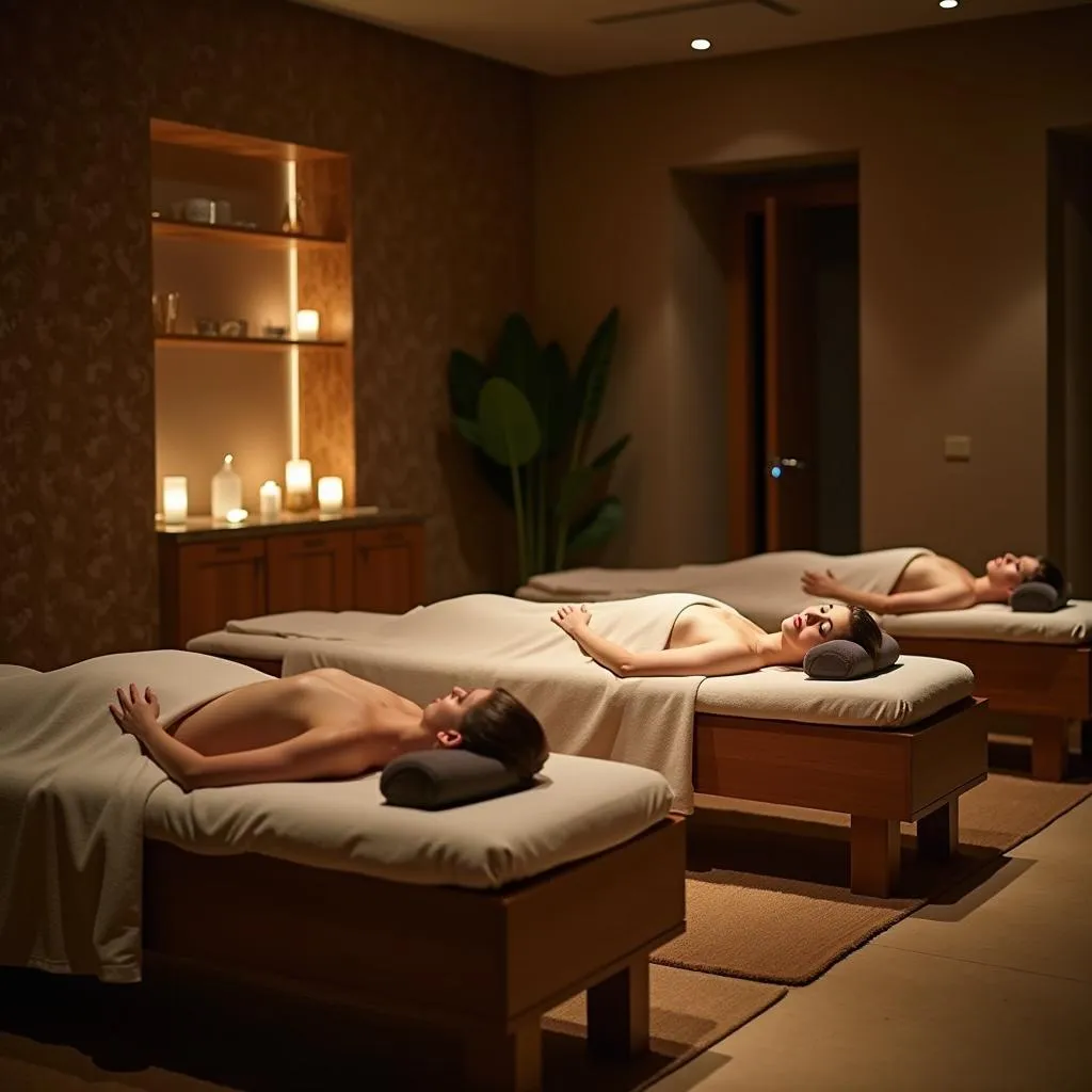 Couple enjoying a relaxing massage at JW Marriott Guanacaste Spa