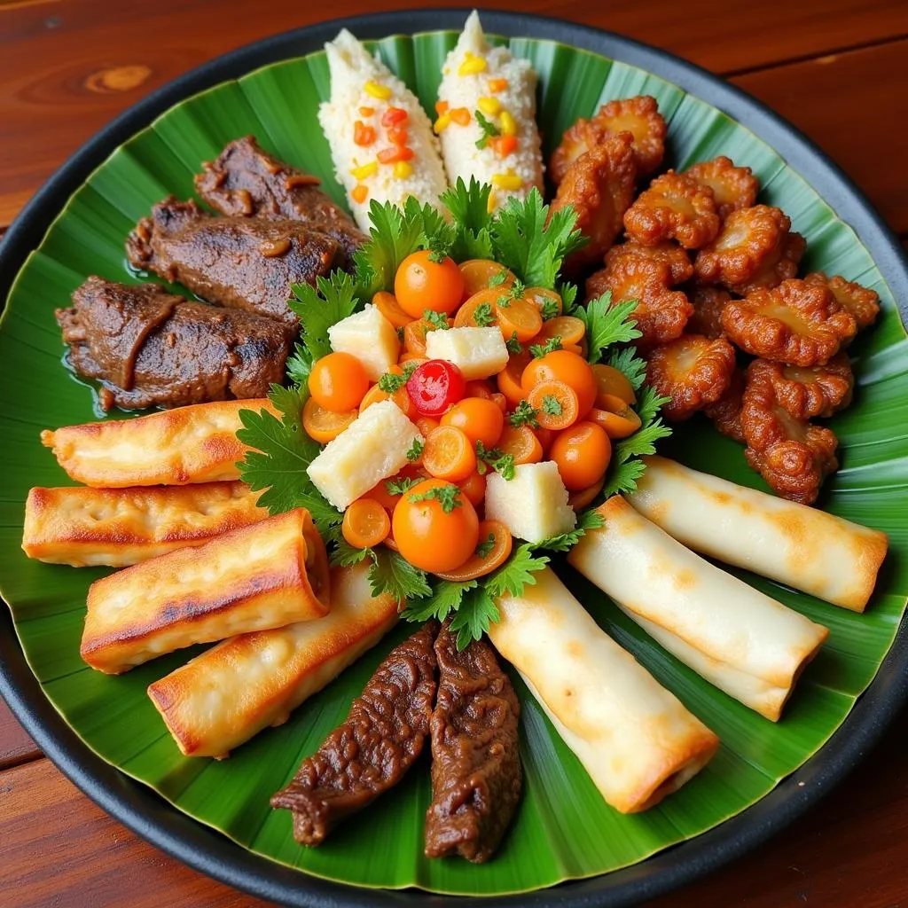 Traditional Khmer Food Platter