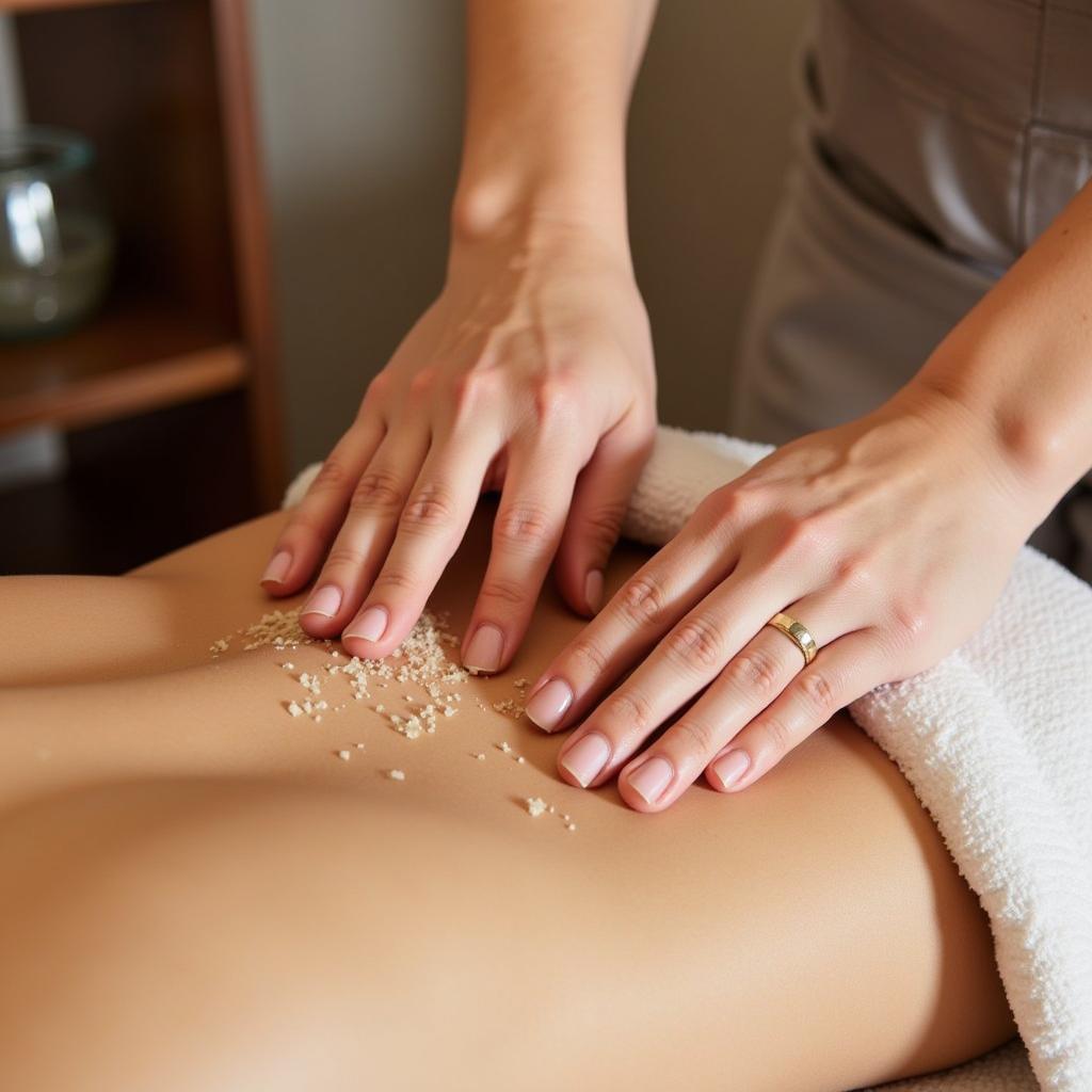 Exfoliating Korean Body Scrub Treatment in a Calgary Spa