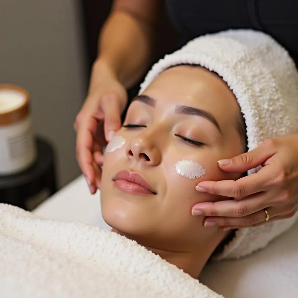 Close-up of a Korean Facial Treatment at Regius Spa