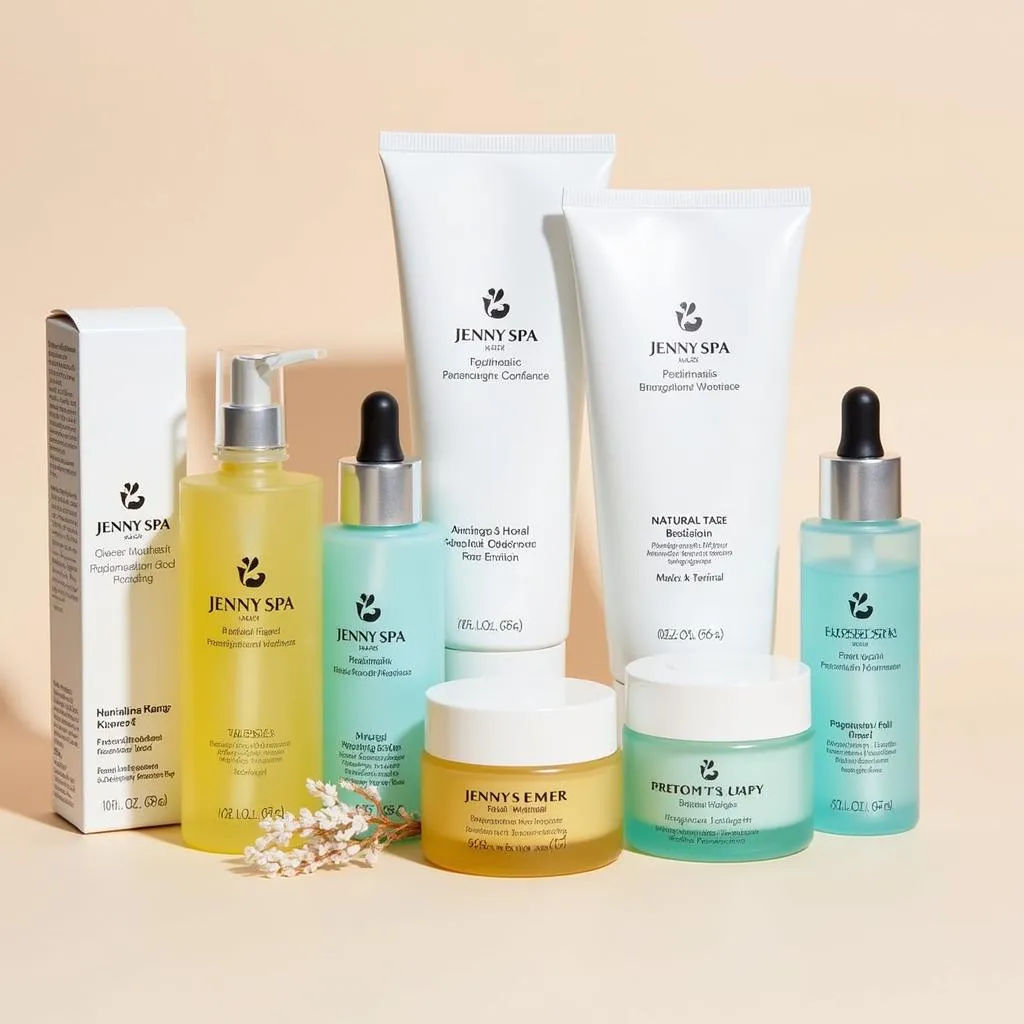 Premium Korean Skincare Products Displayed at Jenny Spa