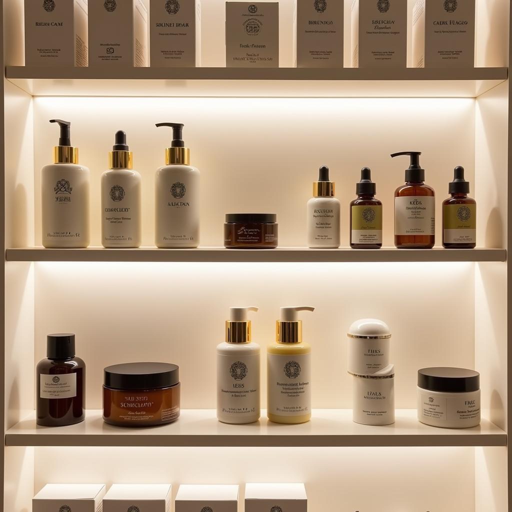 Korean Skincare Products Displayed at Alice Day Spa