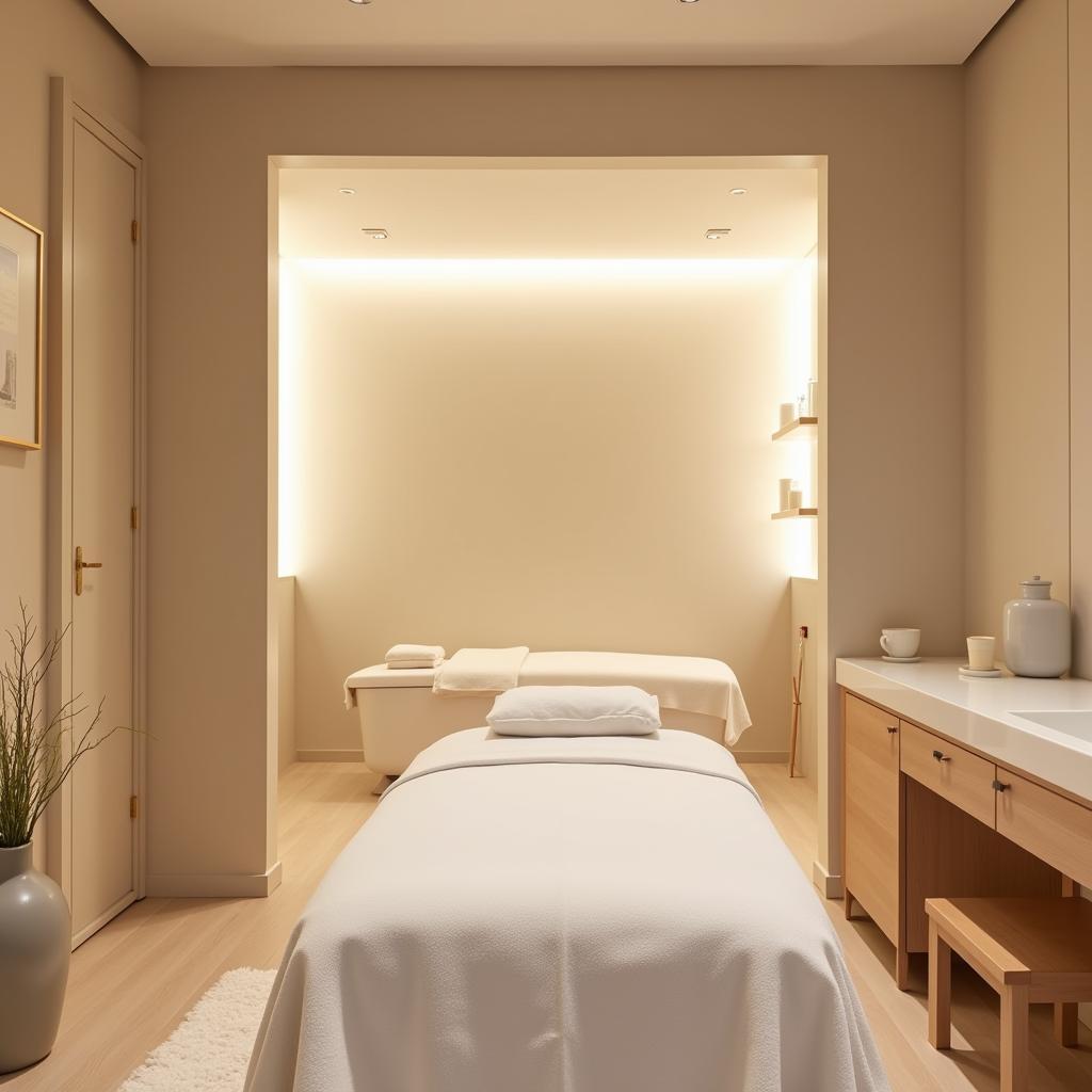 Serene Treatment Room in a Korean Spa