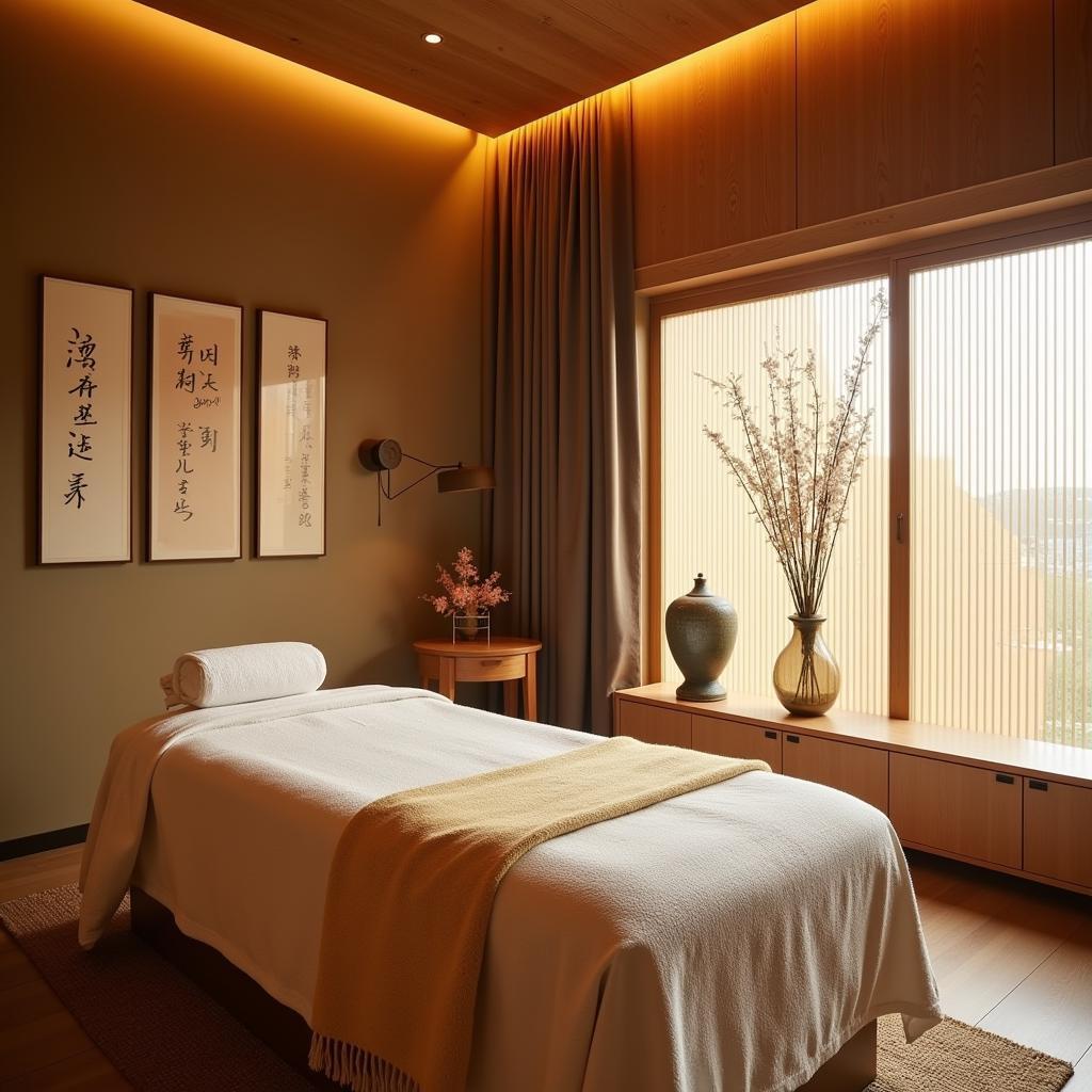 Tranquil Korean Spa Treatment Room at Adham Spa Domlur