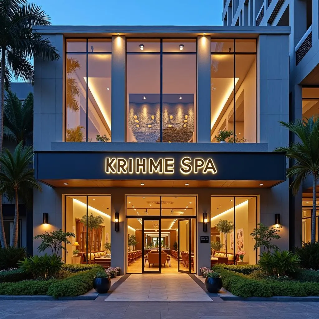 Modern and elegant spa facade in Krishna Vista Plaza