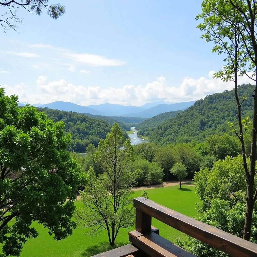 Breathtaking view of Ayung River from Kupu Kupu Barong