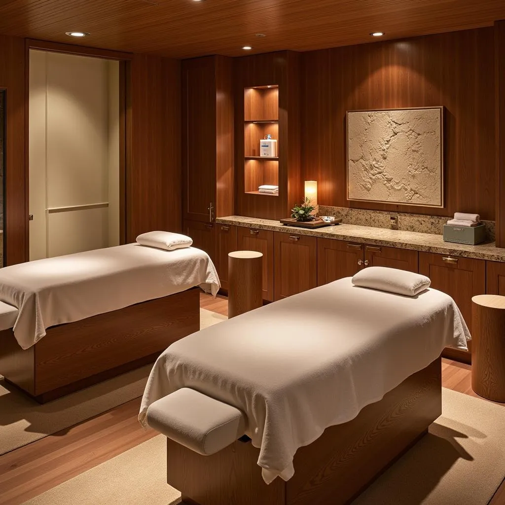 Tranquil treatment room at Kupu Kupu Barong Tree Spa