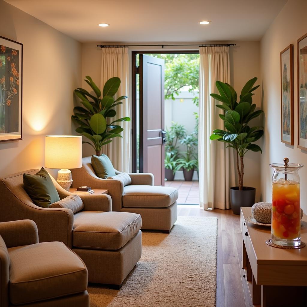 Relaxation room at a La Mesa day spa