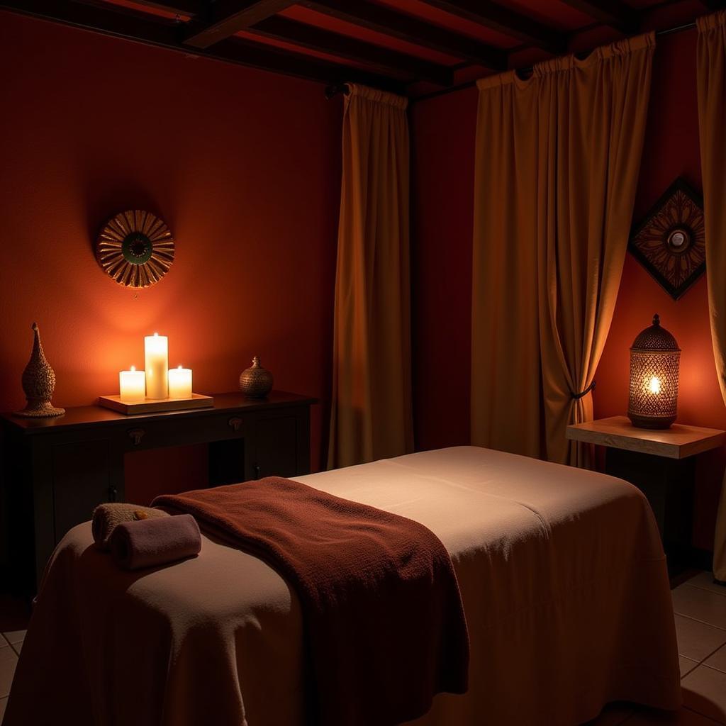 Luxurious treatment room at La Sultana Marrakech Spa