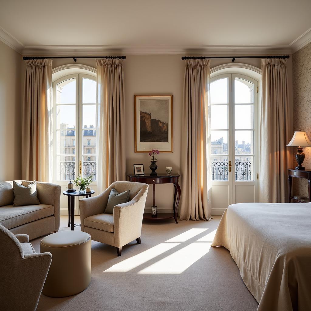 Elegant and Comfortable Hotel Room at Le Damantin Hôtel & Spa Paris