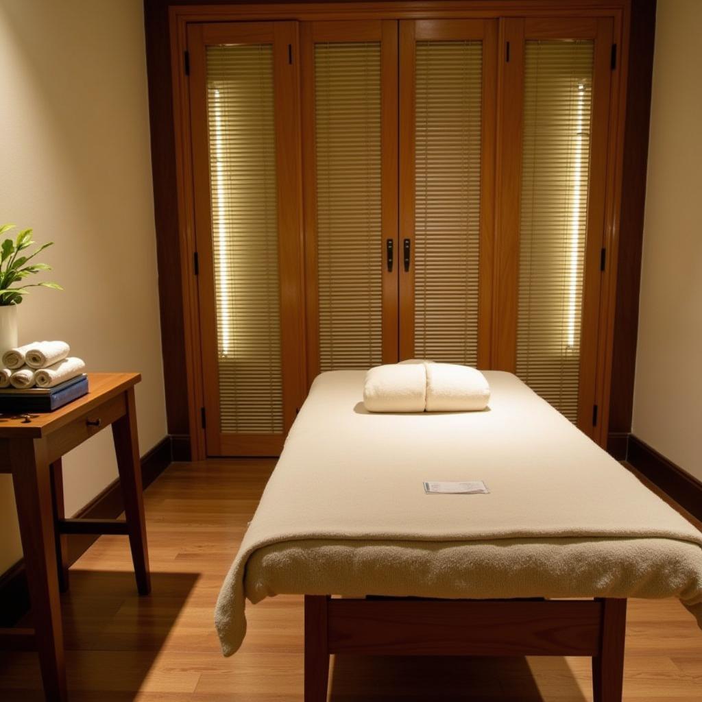 Luxurious spa treatment room