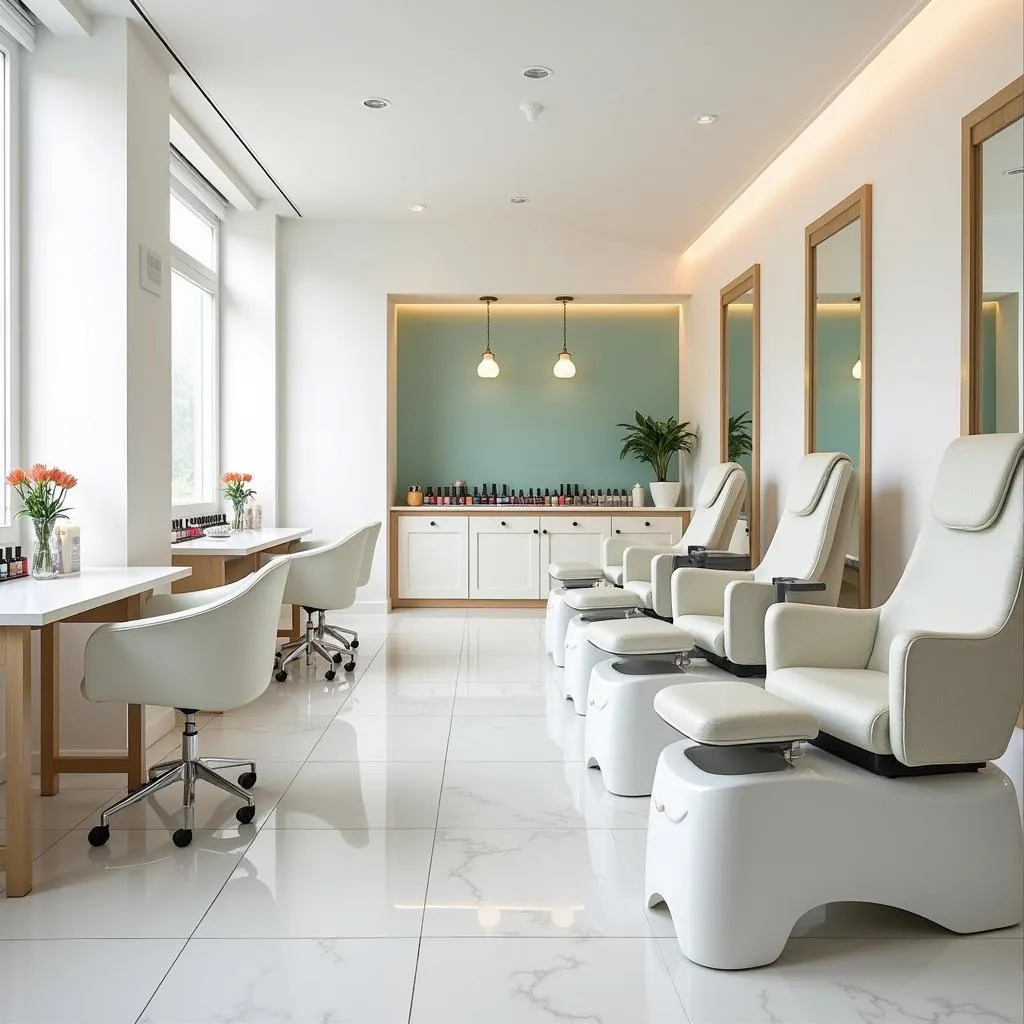 Stylish Manicure and Pedicure Station at Limelite Chamiers