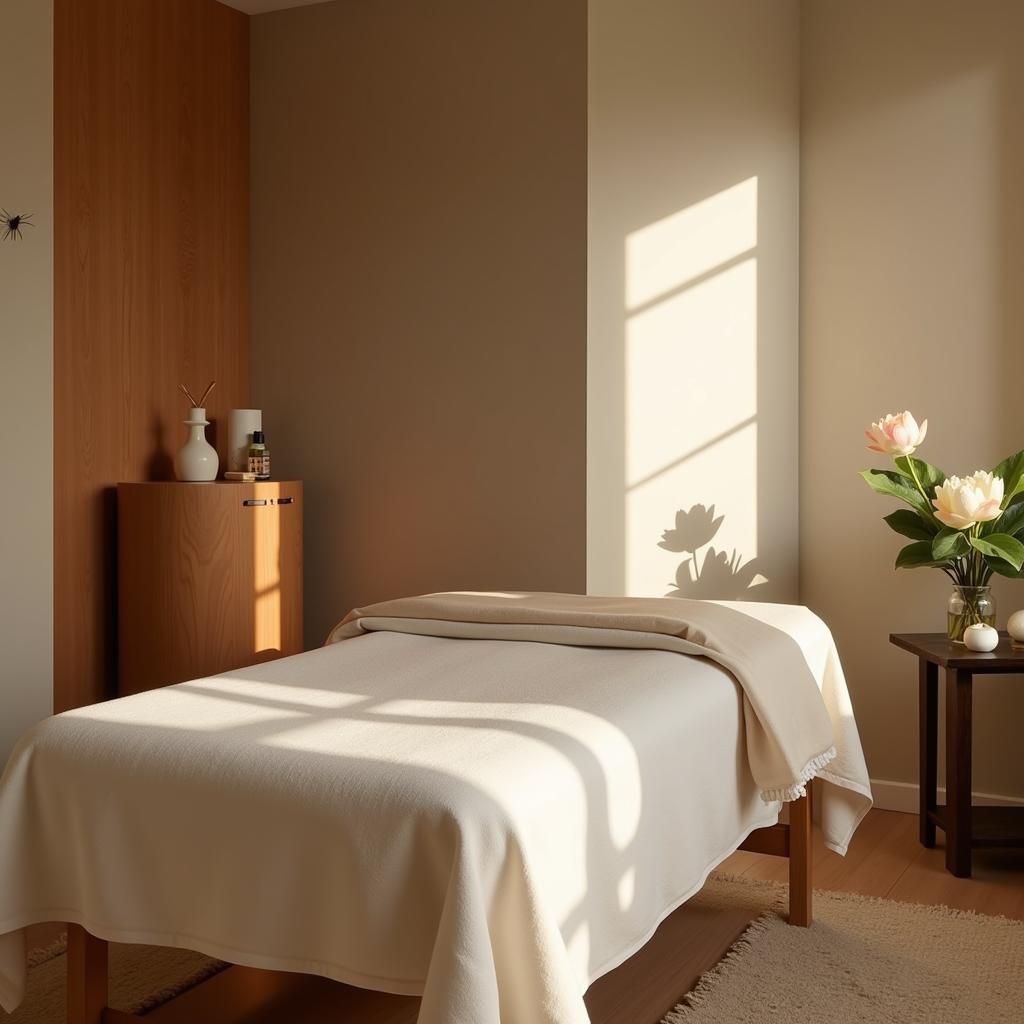 Serene Treatment Room at a Lotus Day Spa in Jalandhar