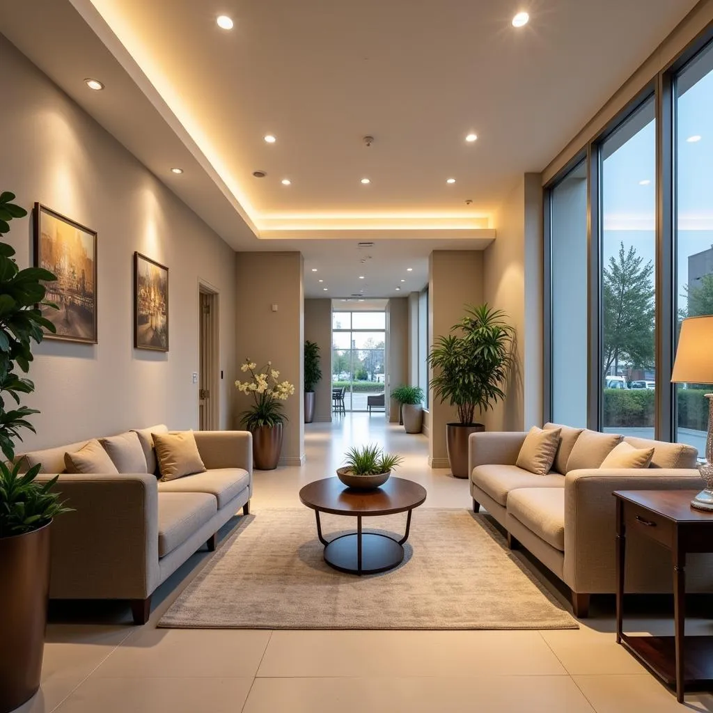 Serene Reception Area at Lotus Spa