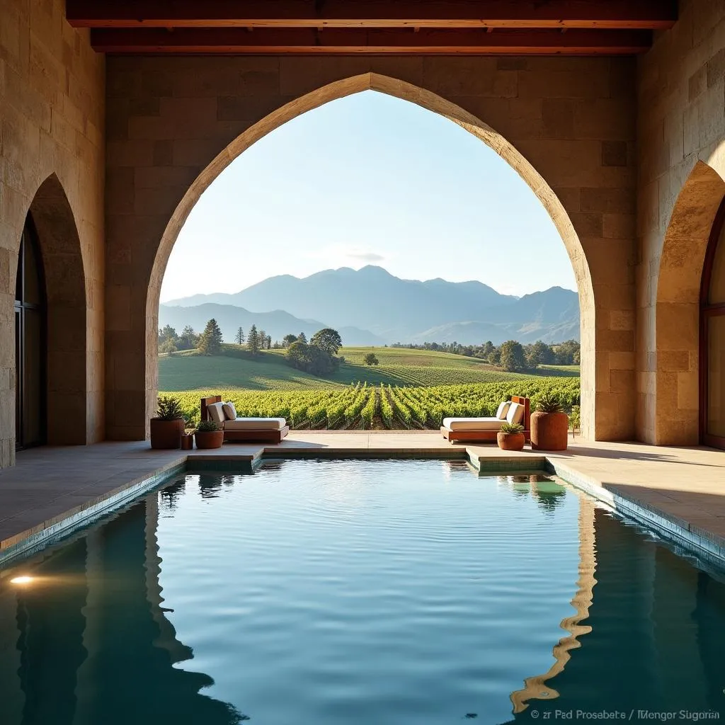 Luxury Spa in Mendoza with Vineyard View