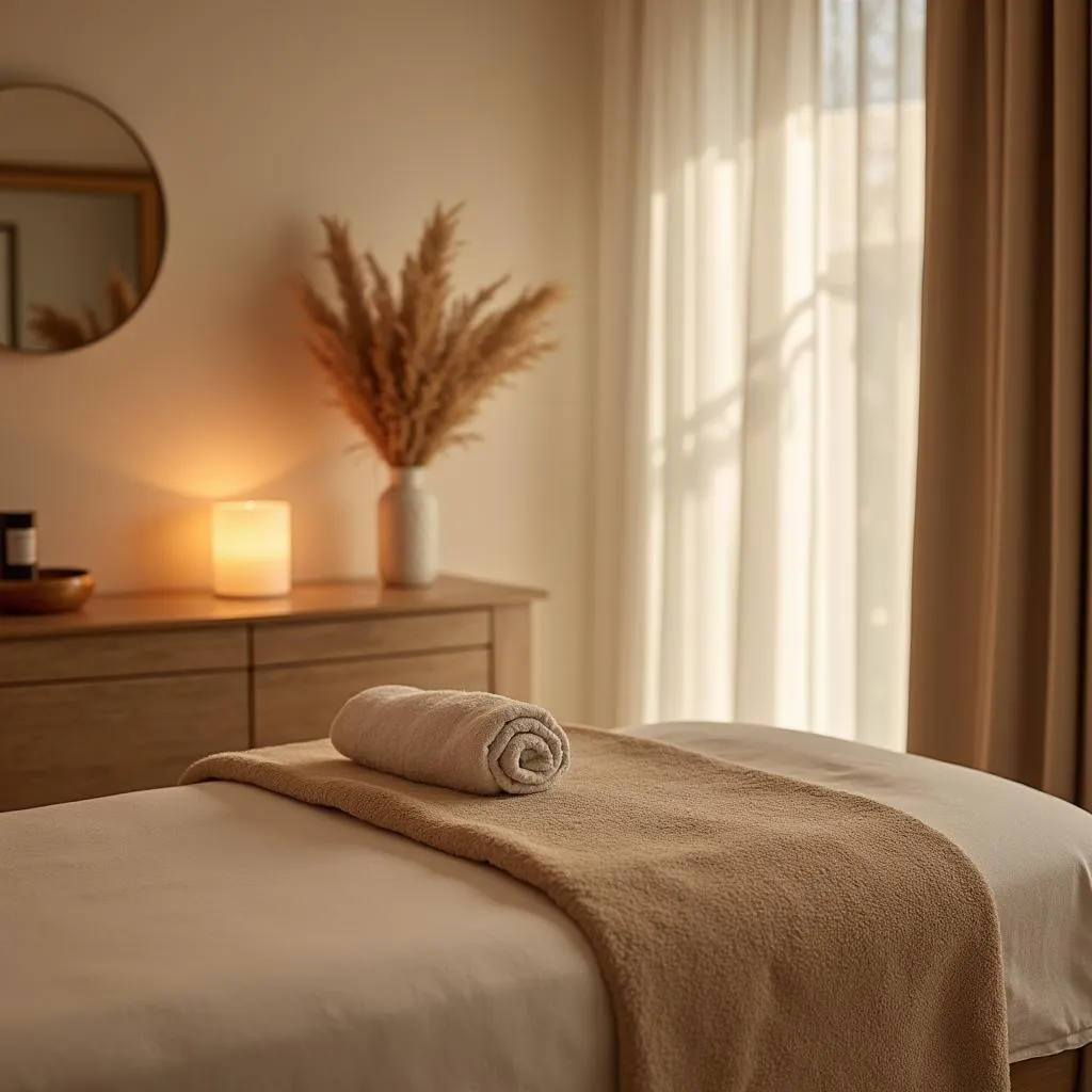 Serene spa treatment room at the Marriott Regents Park