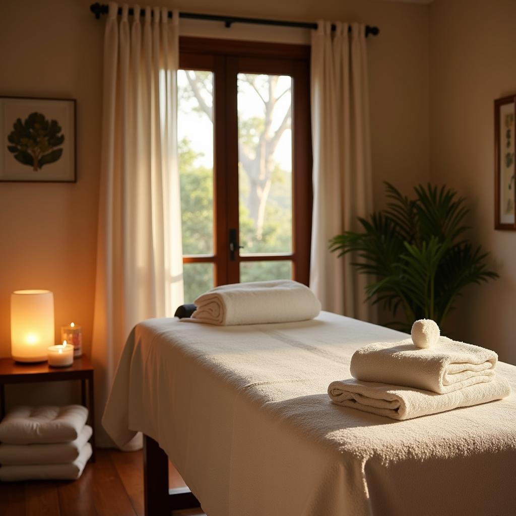 Tranquil Spa Treatment Room at Mavsa Resort