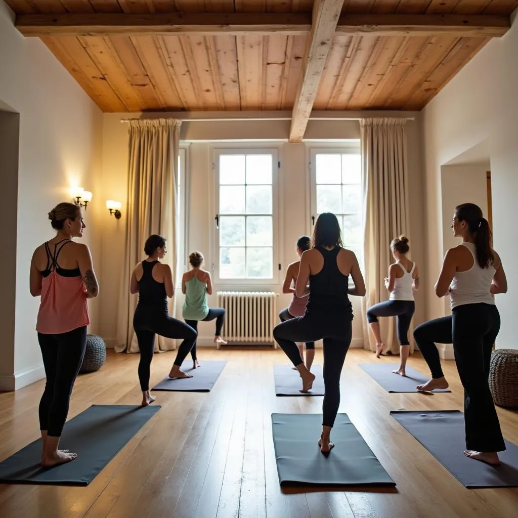 Yoga class at mh florence hotel &amp; spa