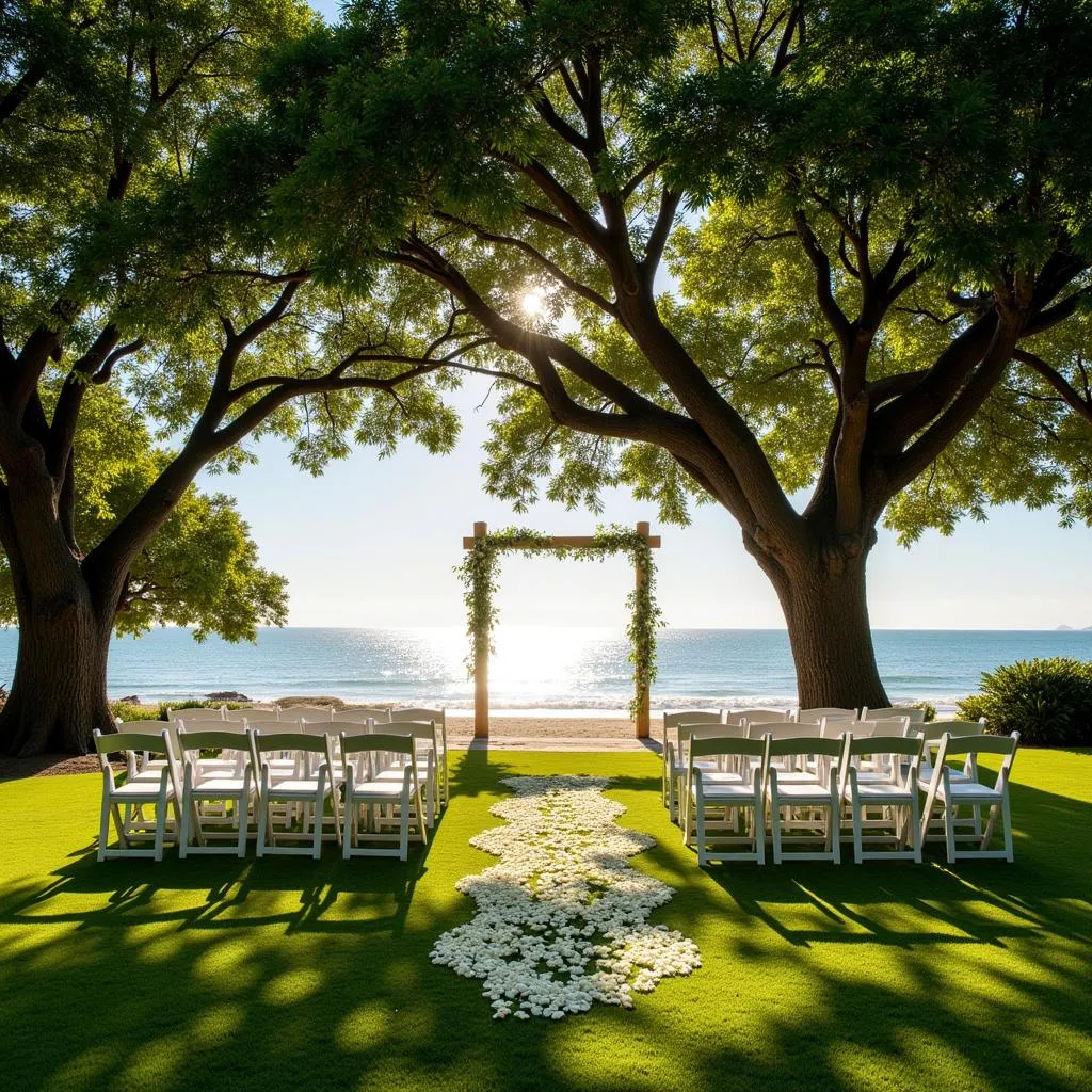 Moana Surfrider Oceanfront Wedding Ceremony