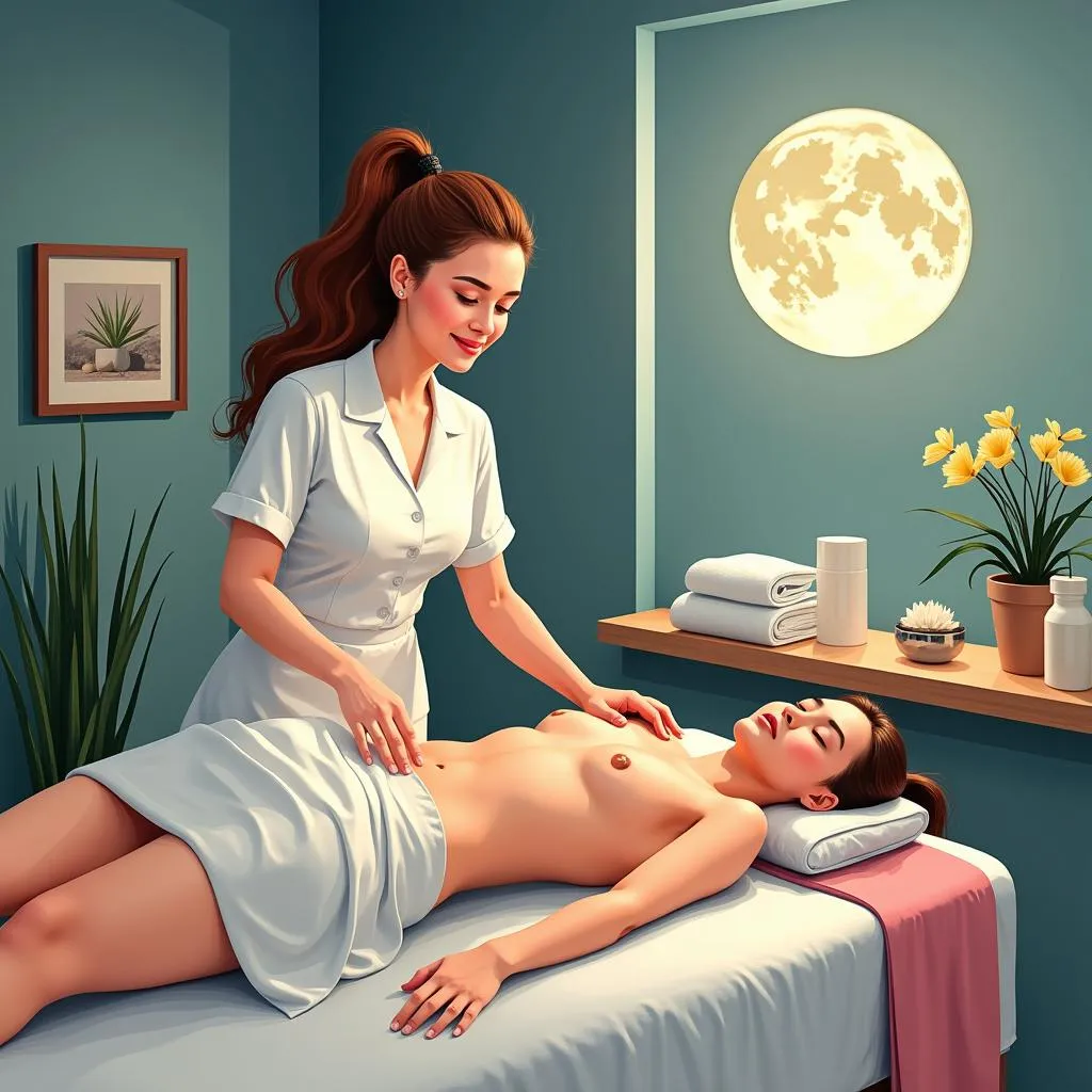 Relaxing Moon Spa Massage Therapy Session