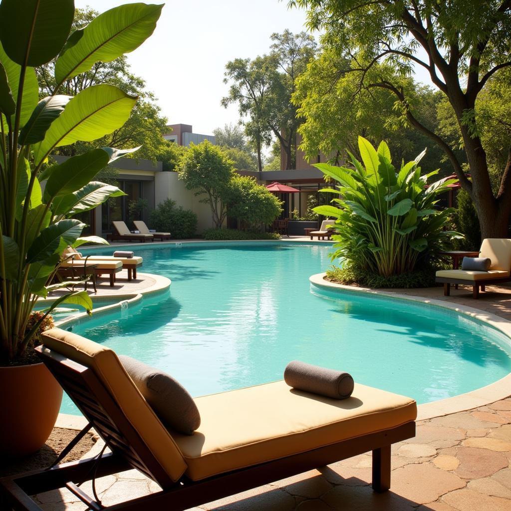 Relaxing by the Outdoor Pool at Movenpick Bangalore