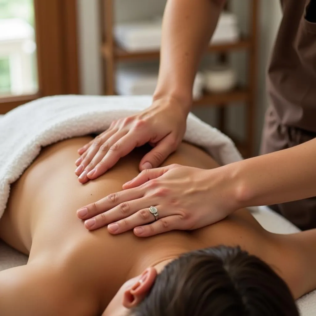 Relaxing body massage at Mysha Spa