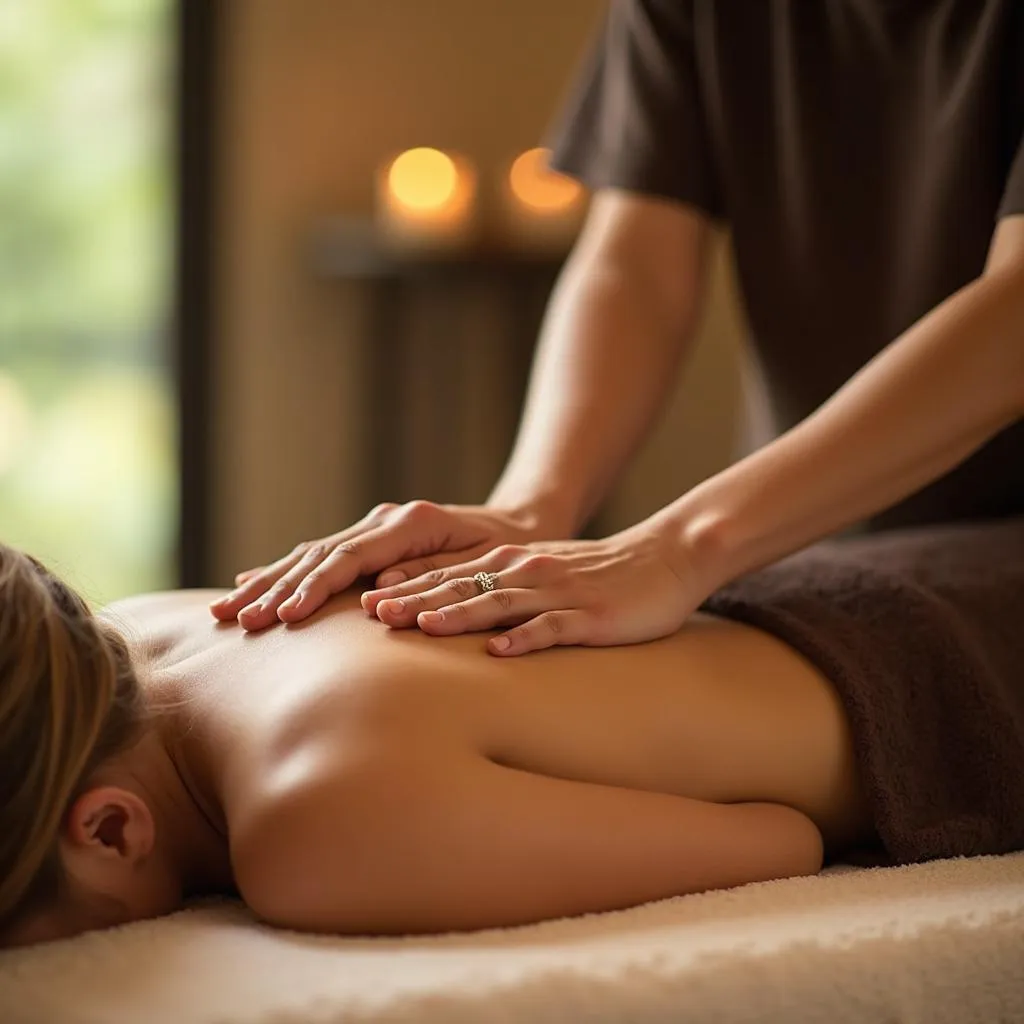 Woman Receiving Ayurvedic Massage at Nadiad Spa