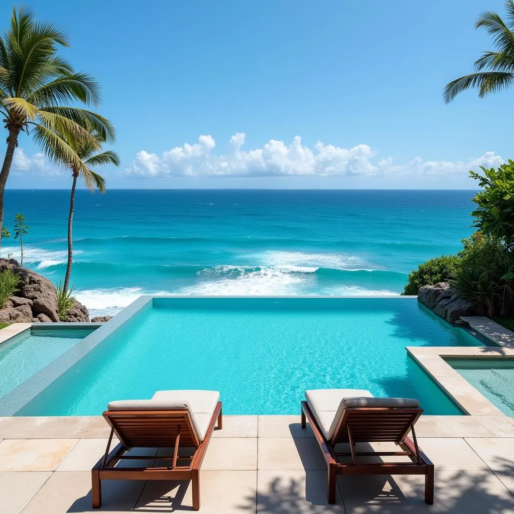 Outdoor Pool Area with Ocean View