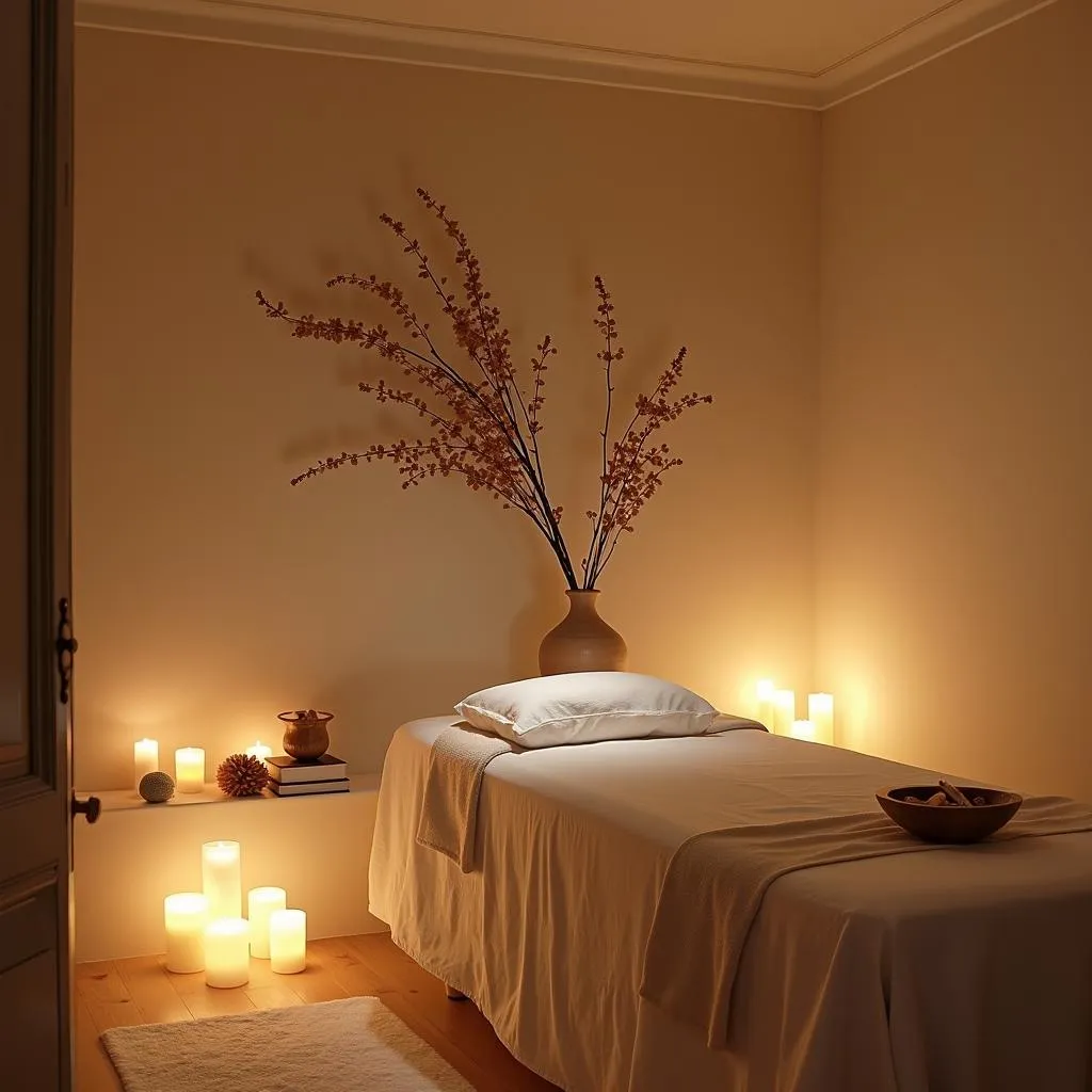 Serene Spa Treatment Room in Paris