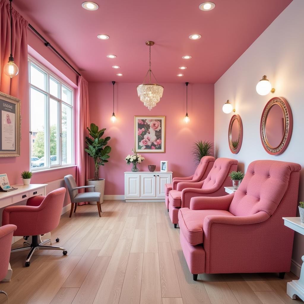 Pink Nail Spa Interior