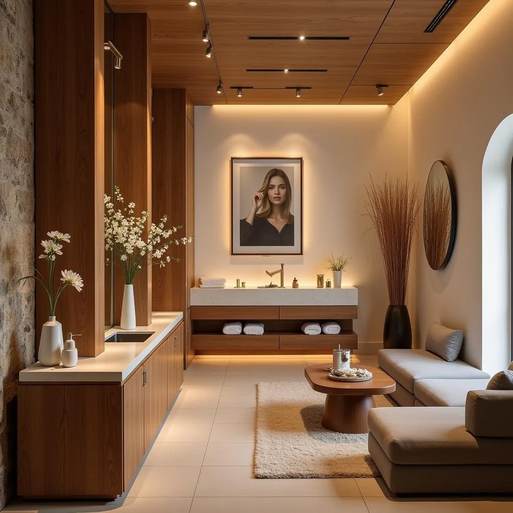 Serene and inviting interior of PRCC Salon and Spa