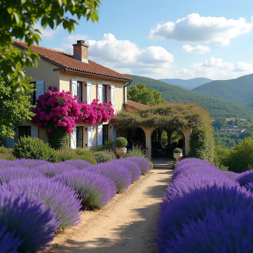 Luxurious Exterior of a Spa in Provence