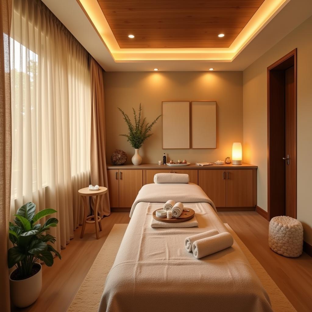 Tranquil spa treatment room at Radisson Blu Alibaug