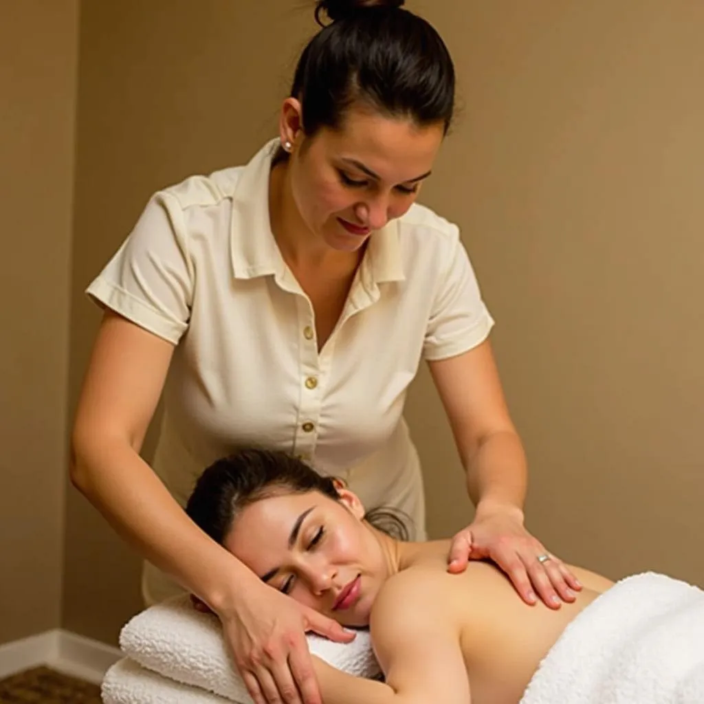 Relaxing massage therapy at Radisson Blu Paschim Vihar spa